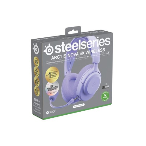 Słuchawki Steelseries Arctis Nova 3X Wireless for Xbox, Levander Słuchawki Steelseries Arctis Nova 3X Wireless for Xbox, Levander