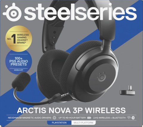 Słuchawki Steelseries Arctis Nova 3P Wireless for Playstation, Black Słuchawki Steelseries Arctis Nova 3P Wireless for Playstation, Black