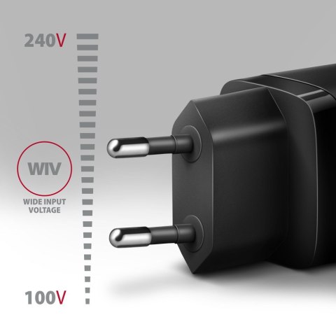 Axagon ACU-PQ30 Ladegerät QC3.0, 4.0/AFC/FCP/PPS/Apple+ PD USB-C, 30W - schwarz - Kompaktes Ladegerät - 1x USB-C und 1x USB-A Te Axagon ACU-PQ30 Ladegerät QC3.0, 4.0/AFC/FCP/PPS/Apple+ PD USB-C, 30W - schwarz - Kompaktes Ladegerät - 1x USB-C und 1x USB-A Te