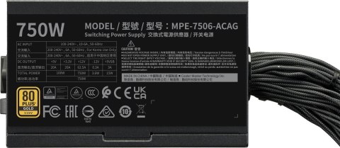 COOLER MASTER ZASILACZ MWE Gold 750 -V3 ATX 3.1 COOLER MASTER ZASILACZ MWE Gold 750 -V3 ATX 3.1