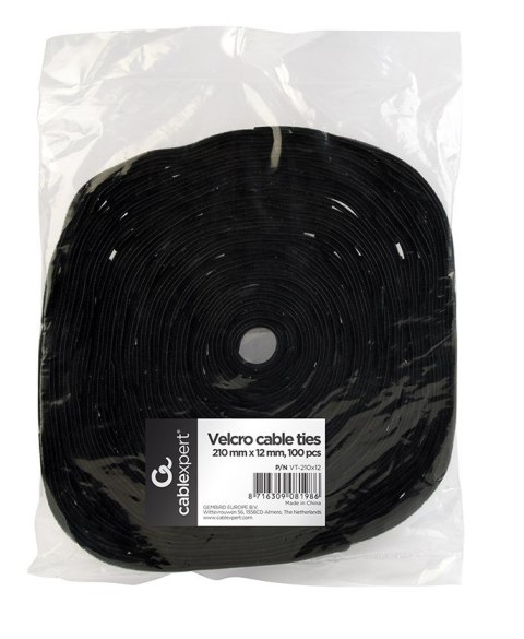 Gembird VT-210X12 opaska kablowa Czarny 100 szt. Gembird VT-210X12 opaska kablowa Czarny 100 szt.