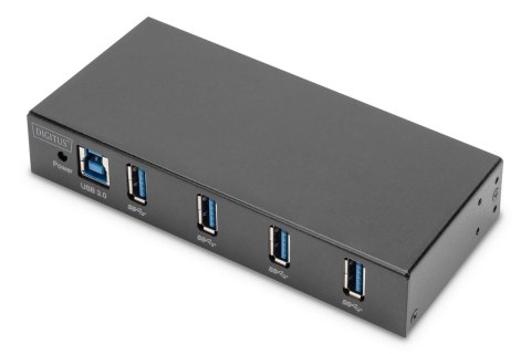 Hub/Koncentrator DIGITUS przemysłowy 4-portowy USB3.0 SuperSpeed aktywny metalowa konstrukcja szyna Hub/Koncentrator DIGITUS przemysłowy 4-portowy USB3.0 SuperSpeed aktywny metalowa konstrukcja szyna