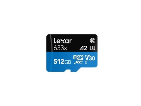 Lexar 633x 512 GB MicroSDXC UHS-I Klasa 10 Lexar 633x 512 GB MicroSDXC UHS-I Klasa 10