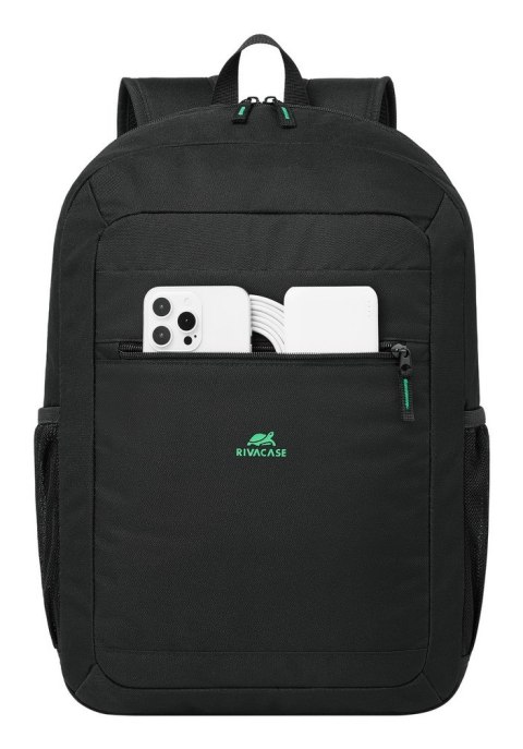 Rivacase Gremio plecak City backpack Czarny Poliester, Przetworzony politereftalan etylenu (rPET)