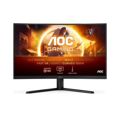 AOC G4 CQ32G4VE monitor komputerowy 81,3 cm (32") 2560 x 1440 px Quad HD LCD Czarny, Szary AOC G4 CQ32G4VE monitor komputerowy 81,3 cm (32") 2560 x 1440 px Quad HD LCD Czarny, Szary