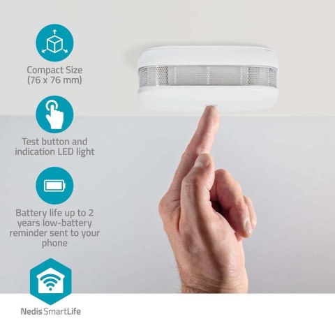 Czujnik dymu Nedis SmartLife WIFIDS21WT3 Czujnik dymu Nedis SmartLife WIFIDS21WT3