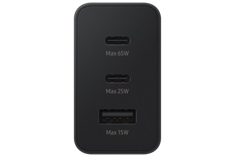 Ładowarka sieciowa SAMSUNG Trio EP-T6530 65W PD 1x USB-A, 2x USB-C (EP-T6530NBEGEU) Czarny Ładowarka sieciowa SAMSUNG Trio EP-T6530 65W PD 1x USB-A, 2x USB-C (EP-T6530NBEGEU) Czarny