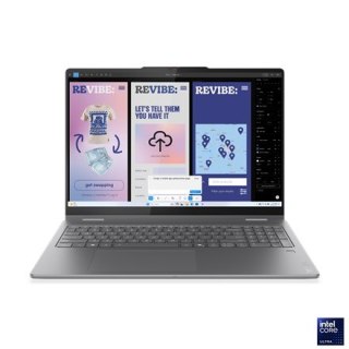 Laptop Lenovo Yoga 7 2-in-1 16ILL10, Luna Grey, 16" OLED, Touchscreen, WQXGA+, 2880 x 1800 pixels, Glossy, Intel Core Ultra 7, 2