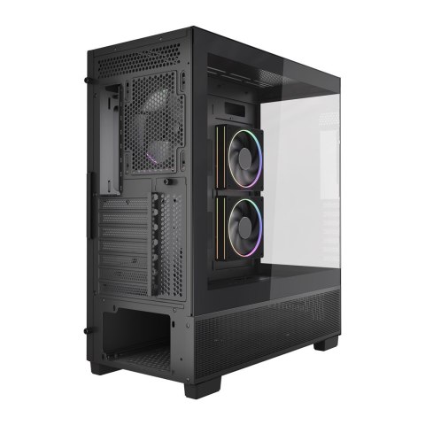 GEMBIRD OBUDOWA FORNAX X550 AQUARIUM MIDI-TOWER (2X USB 3.1, 1X USB TYPE-C) 3X FAN, CZARNA