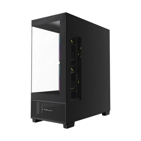 GEMBIRD OBUDOWA FORNAX X550 AQUARIUM MIDI-TOWER (2X USB 3.1, 1X USB TYPE-C) 3X FAN, CZARNA
