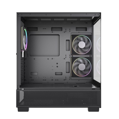 GEMBIRD OBUDOWA FORNAX X550 AQUARIUM MIDI-TOWER (2X USB 3.1, 1X USB TYPE-C) 3X FAN, CZARNA