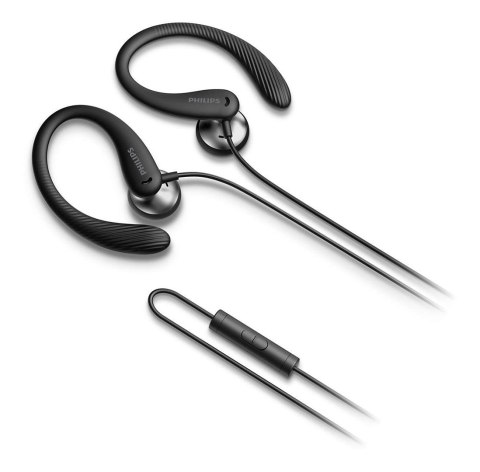 Philips TAA1105BK/00 słuchawki/zestaw słuchawkowy Przewodowa Nauszny, Douszny Sport Czarny