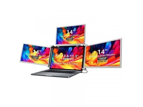 EXTRALINK SMART LIFE 14" 3-SCREEN MONITOR FOR LAPTOPS EXTRALINK SMART LIFE 14" 3-SCREEN MONITOR FOR LAPTOPS
