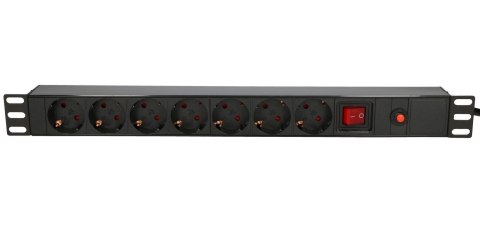Extralink EXPDU7EU SW | Listwa zasilająca | 19" 1U, 7 gniazd EU, z wyłącznikiem, 2m Extralink EXPDU7EU SW | Listwa zasilająca | 19" 1U, 7 gniazd EU, z wyłącznikiem, 2m