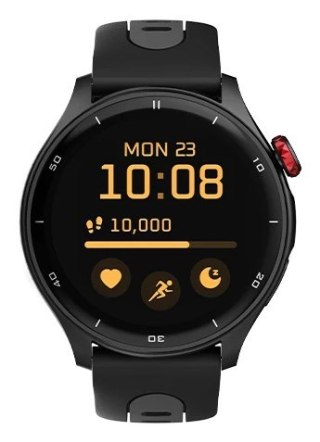 Inteligentny zegarek myPhone z GPS, diodą AMOLED, 1,43 cala, wodoodporny, czarny