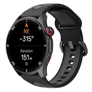 Inteligentny zegarek myPhone z GPS, diodą AMOLED, 1,43 cala, wodoodporny, czarny Inteligentny zegarek myPhone z GPS, diodą AMOLED, 1,43 cala, wodoodporny, czarny