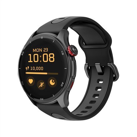 Inteligentny zegarek myPhone z GPS, diodą AMOLED, 1,43 cala, wodoodporny, czarny Inteligentny zegarek myPhone z GPS, diodą AMOLED, 1,43 cala, wodoodporny, czarny