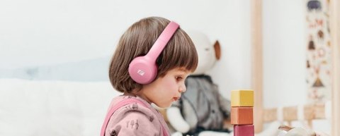 Muza | Stereofoniczne słuchawki Bluetooth dla dzieci | M-215BTP | Bezprzewodowy | Nauszne | Łączność Bluetooth | Różowy | Bezprz