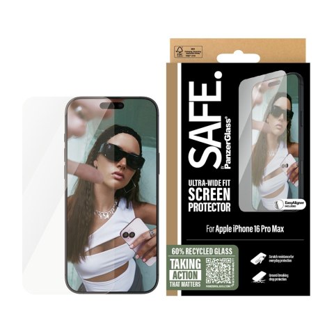 Osłona ekranu PanzerGlass | Jabłko | iPhone'a 16 Pro Max | Szkło | Przezroczysty | Ultra-szeroki krój Osłona ekranu PanzerGlass | Jabłko | iPhone'a 16 Pro Max | Szkło | Przezroczysty | Ultra-szeroki krój