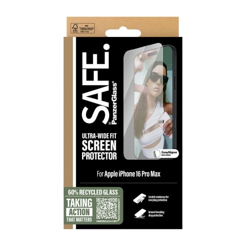 Osłona ekranu PanzerGlass | Jabłko | iPhone'a 16 Pro Max | Szkło | Przezroczysty | Ultra-szeroki krój Osłona ekranu PanzerGlass | Jabłko | iPhone'a 16 Pro Max | Szkło | Przezroczysty | Ultra-szeroki krój
