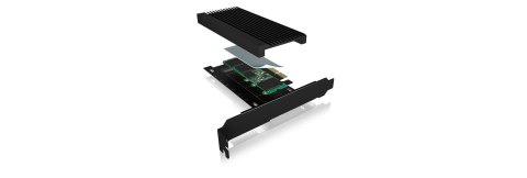 Rajd Sonic | Konwerter na 1x HDD/SSD dla slotu PCIe x4 | IB-PCI208-HS | Czarny