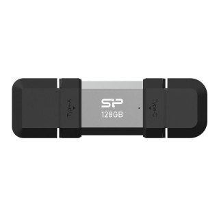 Silikonowa pamięć zasilająca USB-Stick 128 GB USB3.2 + Typ C C51 Czarna