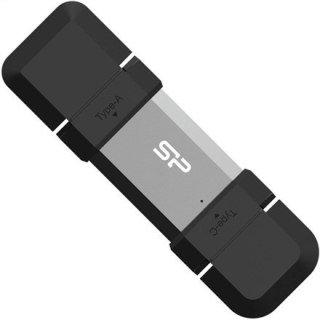 Silikonowa pamięć zasilająca USB-Stick 128 GB USB3.2 + Typ C C51 Czarna