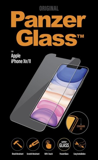 Szkło pancerne PanzerGlass | Jabłko | iPhone XR/11 | Szkło hybrydowe | Przezroczysty | Pokrycie pełnej klatki; Zaokrąglone krawę