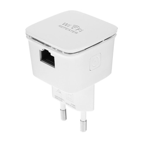 Techly I-WL-REPEATER7 przedłużacz sieciowy Wzmacniacz sieciowy Biały 10, 100 Mbit/s Techly I-WL-REPEATER7 przedłużacz sieciowy Wzmacniacz sieciowy Biały 10, 100 Mbit/s