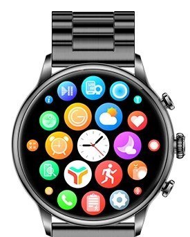 Zegarek myPhone Elegancki 2 | Inteligentny zegarek | Dioda AMOLED | 1,43" | Wodoodporny | Czarny