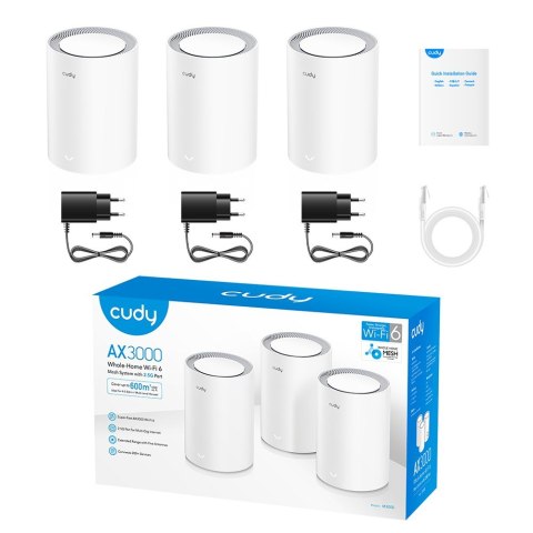 Cudy AX3000 Wi-Fi 6 Mesh 2.5G Solution Cudy AX3000 Wi-Fi 6 Mesh 2.5G Solution