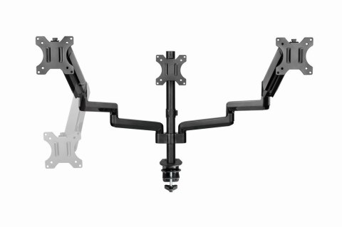 GEMBIRD BIURKOWE REGULOWANE RAMIĘ/UCHWYT NA 3 MONITORY 17-27, VESA 100X100MM, DO 7 KG GEMBIRD BIURKOWE REGULOWANE RAMIĘ/UCHWYT NA 3 MONITORY 17-27, VESA 100X100MM, DO 7 KG