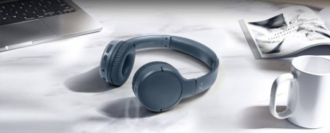 Muza | Słuchawki stereofoniczne | M-272 BTB | Wbudowany mikrofon | Łączność Bluetooth | Niebieski Muza | Słuchawki stereofoniczne | M-272 BTB | Wbudowany mikrofon | Łączność Bluetooth | Niebieski