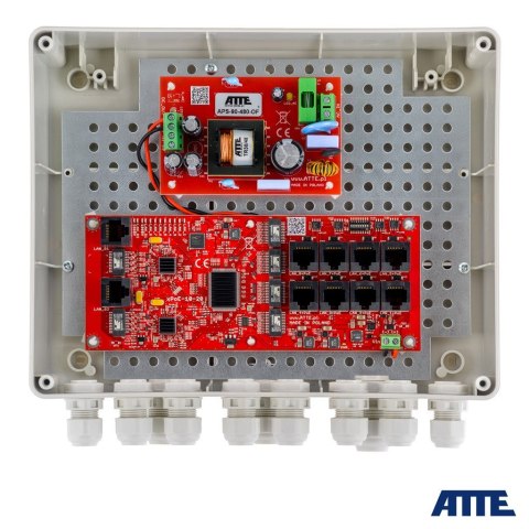 SWITCH ZEWNĘTRZNY 8-PORTOWY POE DO 8 KAMER IP ATTE IP-8-20-L2 SWITCH ZEWNĘTRZNY 8-PORTOWY POE DO 8 KAMER IP ATTE IP-8-20-L2