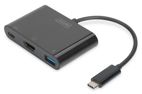 Digitus Wieloportowy adapter HDMI USB Type-C™, 3 porty Digitus Wieloportowy adapter HDMI USB Type-C™, 3 porty