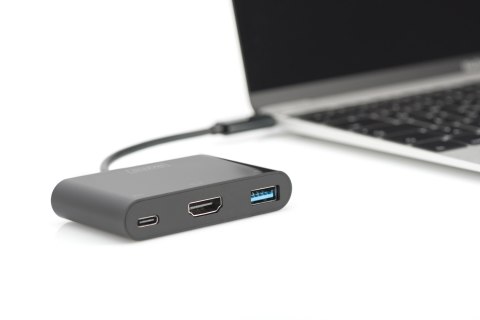 Digitus Wieloportowy adapter HDMI USB Type-C™, 3 porty Digitus Wieloportowy adapter HDMI USB Type-C™, 3 porty