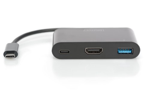 Digitus Wieloportowy adapter HDMI USB Type-C™, 3 porty Digitus Wieloportowy adapter HDMI USB Type-C™, 3 porty