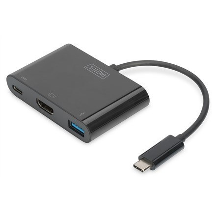 Digitus Wieloportowy adapter HDMI USB Type-C™, 3 porty Digitus Wieloportowy adapter HDMI USB Type-C™, 3 porty