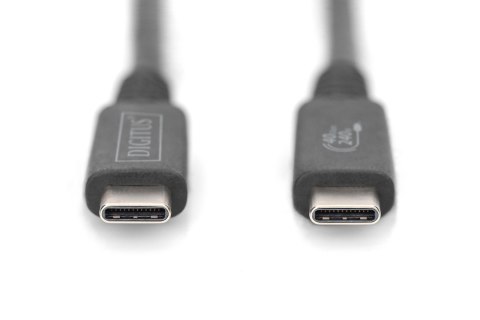 Kabel USB 4.0 40Gbps Typ USB C/USB C M/M PD 3.0 100W 8K 30Hz czarny 0,8m Kabel USB 4.0 40Gbps Typ USB C/USB C M/M PD 3.0 100W 8K 30Hz czarny 0,8m