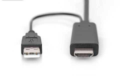 Kabel adapter HDMI 4K 30Hz zasilanie USB A na DisplayPort 2m Kabel adapter HDMI 4K 30Hz zasilanie USB A na DisplayPort 2m