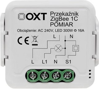 Moduł OXT przekaźnik 1 obw. pomiar 16A ZigBee TUYA