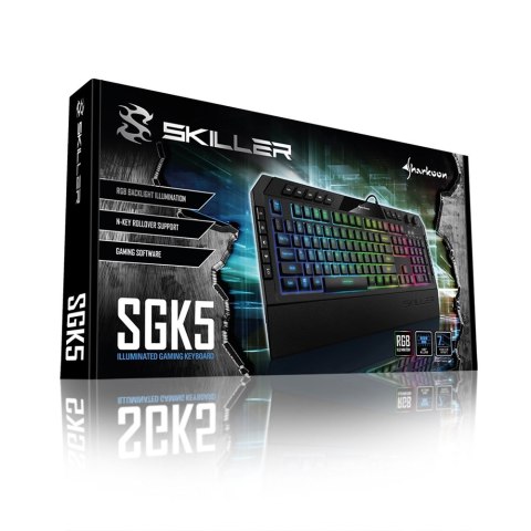 Sharkoon Skiller SGK5 klawiatura Gaming USB QWERTZ Niemiecki Czarny Sharkoon Skiller SGK5 klawiatura Gaming USB QWERTZ Niemiecki Czarny
