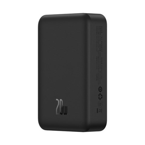 Baseus Magnetic Mini Powerbank Bezprzewodowe ładowanie 20000 mAh 20 W Czarny Baseus Magnetic Mini Powerbank Bezprzewodowe ładowanie 20000 mAh 20 W Czarny