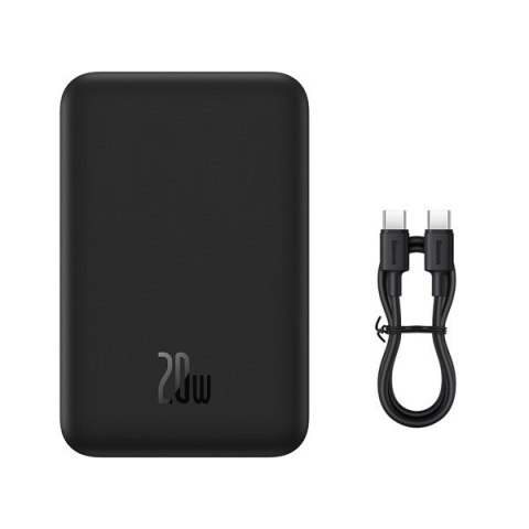 Baseus Magnetic Mini Powerbank Bezprzewodowe ładowanie 20000 mAh 20 W Czarny Baseus Magnetic Mini Powerbank Bezprzewodowe ładowanie 20000 mAh 20 W Czarny