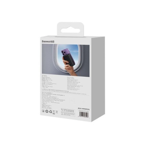 Baseus Magnetic Mini Powerbank Bezprzewodowe ładowanie 20000 mAh 20 W Czarny Baseus Magnetic Mini Powerbank Bezprzewodowe ładowanie 20000 mAh 20 W Czarny