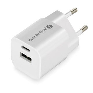 Ładowarka sieciowa everActive GaN SC-390Q z gniazdem USB QC3.0 oraz USB-C PD PPS 30W