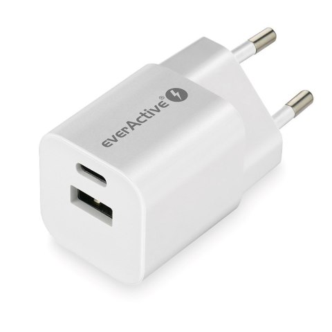 Ładowarka sieciowa everActive GaN SC-390Q z gniazdem USB QC3.0 oraz USB-C PD PPS 30W Ładowarka sieciowa everActive GaN SC-390Q z gniazdem USB QC3.0 oraz USB-C PD PPS 30W