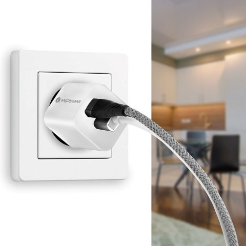 Ładowarka sieciowa everActive GaN SC-390Q z gniazdem USB QC3.0 oraz USB-C PD PPS 30W Ładowarka sieciowa everActive GaN SC-390Q z gniazdem USB QC3.0 oraz USB-C PD PPS 30W
