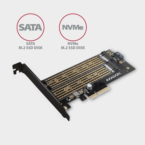 SSD ACC ADAPTER NVME/SATA/M.2/SP&LP PCEM2-D AXAGON SSD ACC ADAPTER NVME/SATA/M.2/SP&LP PCEM2-D AXAGON
