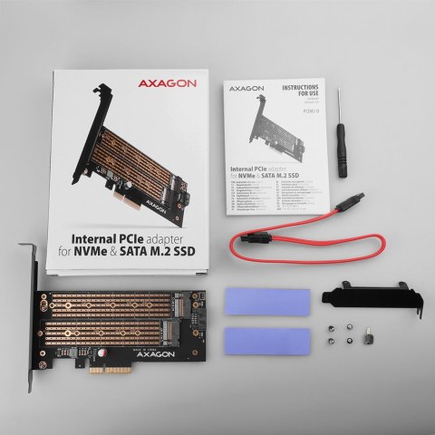 SSD ACC ADAPTER NVME/SATA/M.2/SP&LP PCEM2-D AXAGON SSD ACC ADAPTER NVME/SATA/M.2/SP&LP PCEM2-D AXAGON